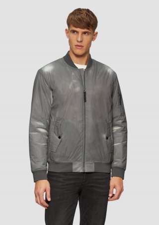 s.Oliver Jacke mit temperatursensitiver Farbwechselfunktion - schiefergrau