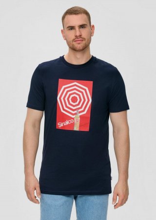 s.Oliver T-Shirt aus Baumwoll-Jersey mit Sinalco®-Print - navy