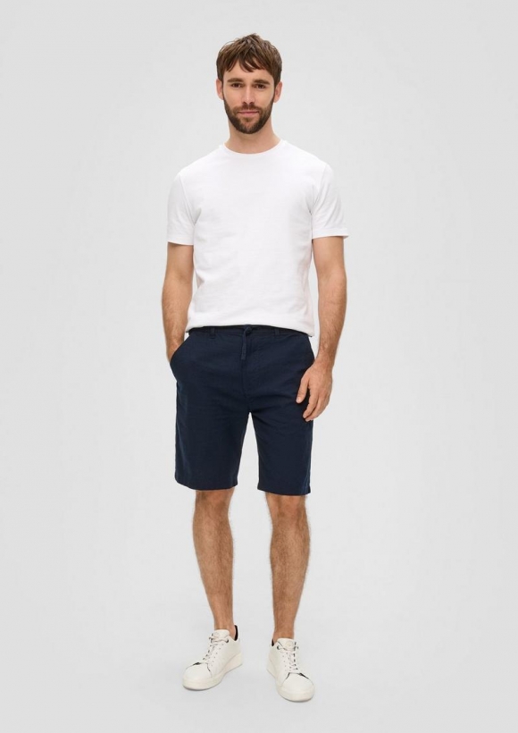 s.Oliver Bermuda aus Leinenmix - navy