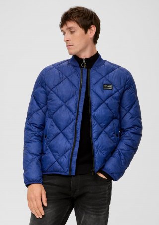 s.Oliver Steppjacke mit Allover-Print - ozeanblau