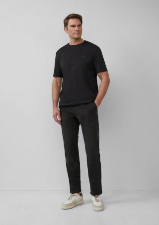 s.Oliver Baumwoll-T-Shirt mit Logo-Print - schwarz