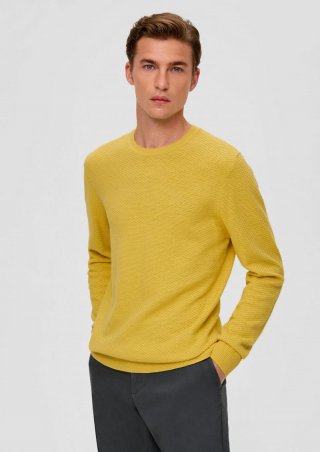 s.Oliver Pullover aus Baumwolle - gelb