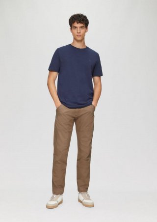 s.Oliver Chinohose aus Canvas mit Naht-Details - sandstein