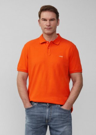 s.Oliver Poloshirt aus Baumwollpiqué - papaya