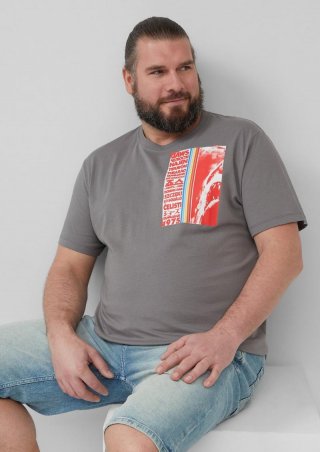 s.Oliver T-Shirt aus Baumwolle mit Jaws© UCS LLC-Print - grau meliert