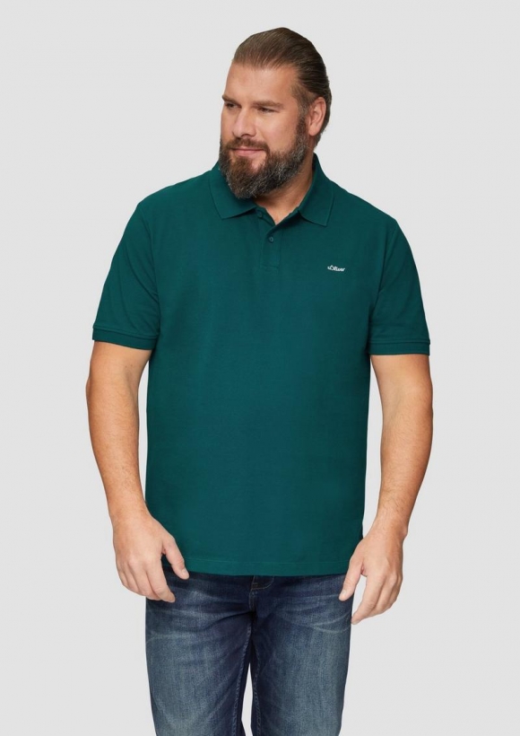 s.Oliver Poloshirt aus Baumwollpiqué - petrol