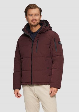 s.Oliver Wasserabweisende Steppjacke mit abnehmbarer Kapuze - bordeaux