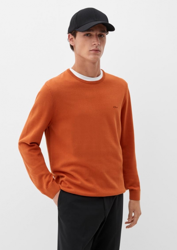 s.Oliver Pullover aus Feinstrick - terrakotta