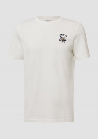 s.Oliver Jersey-T-Shirt mit Artwork | Volksfest - weiß