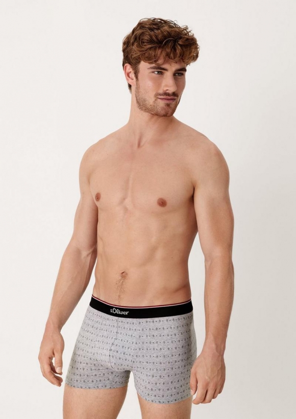 s.Oliver Boxershort im 3er-Pack - grau meliert