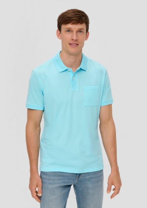 s.Oliver Poloshirt in melierter Optik - türkis