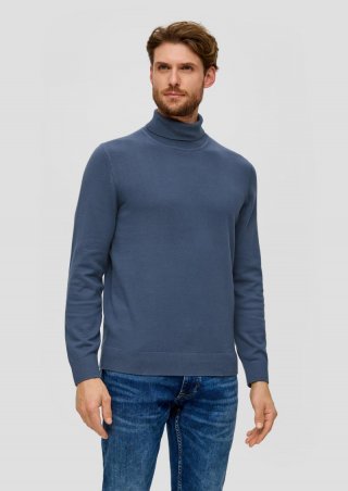 s.Oliver Pullover mit Rollkragen - dunkelblau