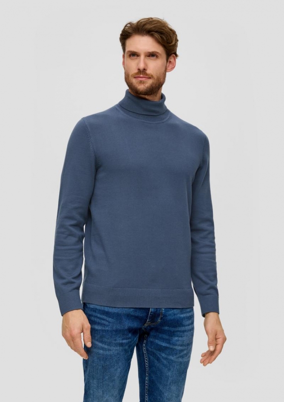 s.Oliver Pullover mit Rollkragen - dunkelblau