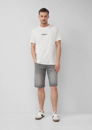 s.Oliver Leichte Jeans-Bermuda / Regular Fit / Mid Rise - dunkelgrau
