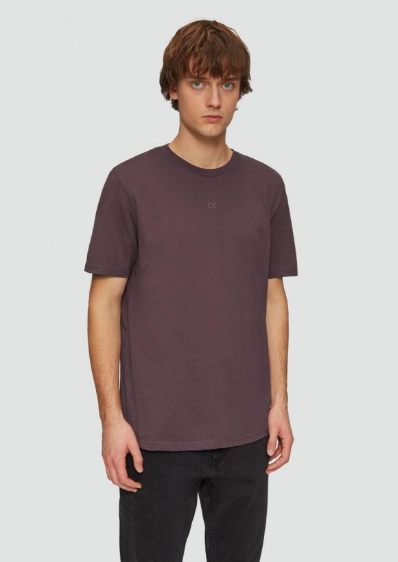 s.Oliver T-Shirt mit Logodruck - lavendel