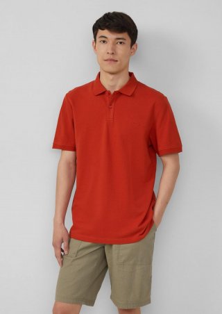 s.Oliver Poloshirt aus Baumwollpiqué - mohnrot