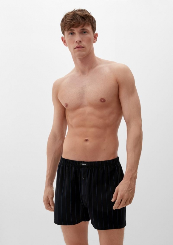 s.Oliver Boxershorts im 2er-Pack - schwarz