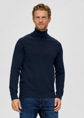 s.Oliver Strickpullover aus Baumwolle - navy