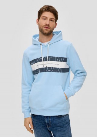 s.Oliver Kapuzenpullover mit Labelprint - hellblau