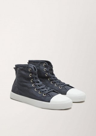 s.Oliver High Sneaker aus Canvas - navy