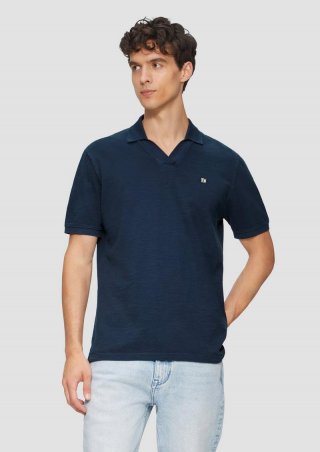 s.Oliver Poloshirt aus Piqué mit Garment Dye - navy