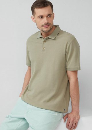 s.Oliver Poloshirt aus Waffelpiqué - helles olivgrün