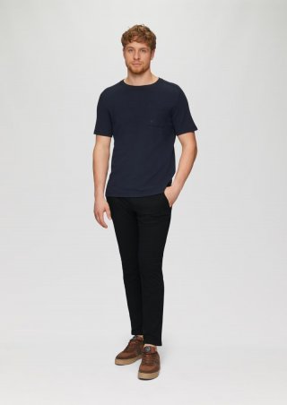 s.Oliver Austin: Chino im Slim Fit aus Baumwollstretch - schwarz