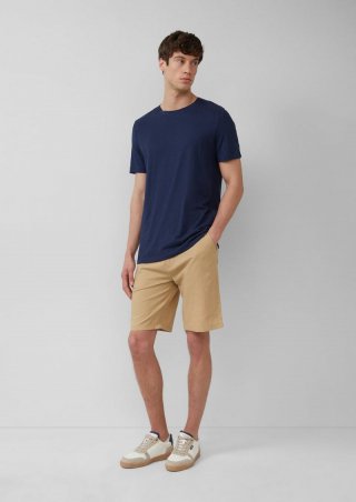 s.Oliver Detroit: Bermuda aus Baumwoll- und Leinenmix im Relaxed Fit - beige