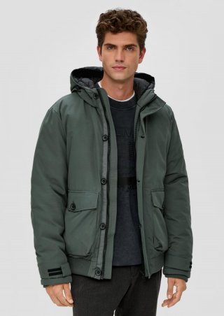 s.Oliver Jacke mit Pattentaschen - dunkles salbeigrün