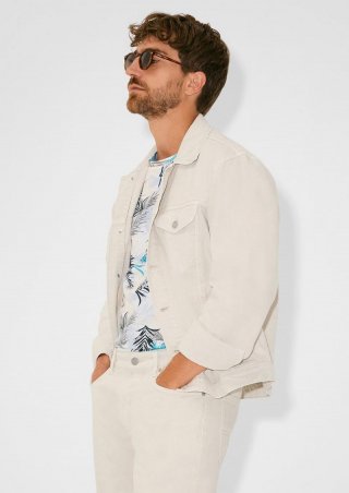 s.Oliver Jeansjacke im Relaxed Fit - wollweiß