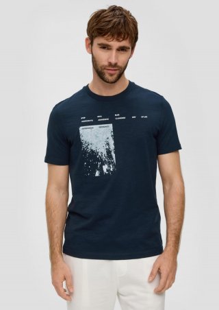 s.Oliver T-Shirt mit Rundhalsausschnitt - navy