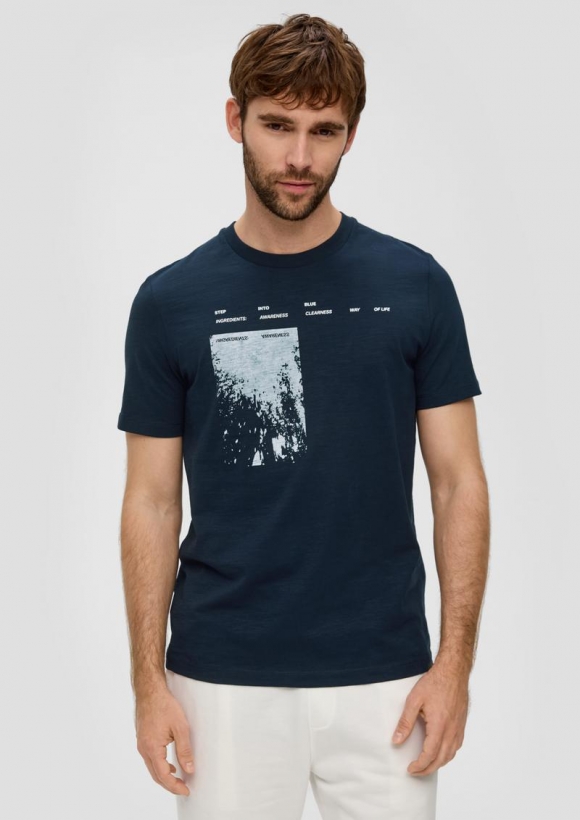 s.Oliver T-Shirt mit Rundhalsausschnitt - navy