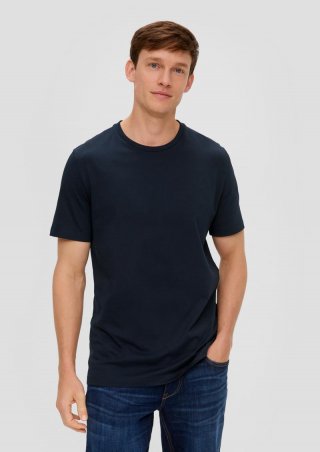 s.Oliver Basic-T-Shirt aus Baumwolle im 2er-Pack - navy