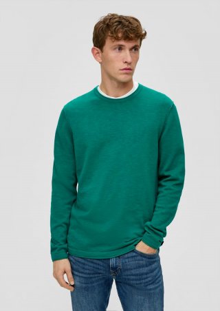 s.Oliver Strickpullover mit Rollkante - smaragd