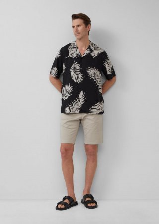 s.Oliver Chino-Shorts aus feinem Baumwollstretch - helles beige
