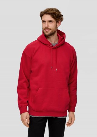 s.Oliver Kapuzensweater mit Stickerei - chilirot