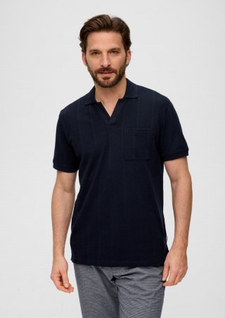 s.Oliver Poloshirt mit Brusttasche - navy