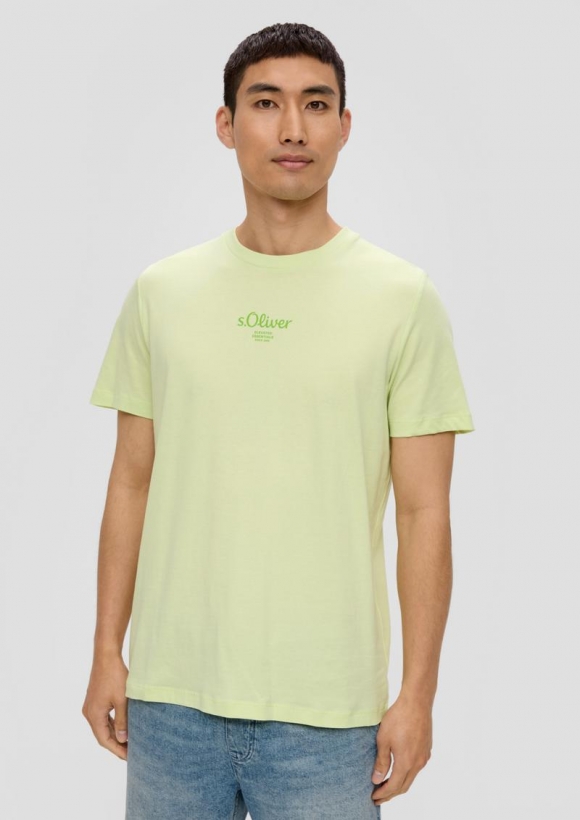 s.Oliver T-Shirt mit Logo-Print - limettengrün