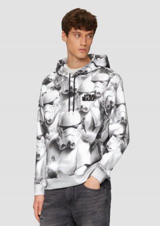 s.Oliver Hoodie mit Starwars®-Artwork - weiß