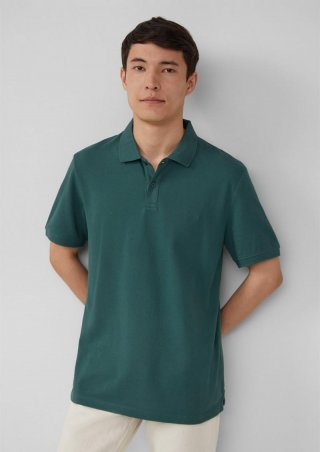 s.Oliver Poloshirt aus Baumwollpiqué - tannengrün