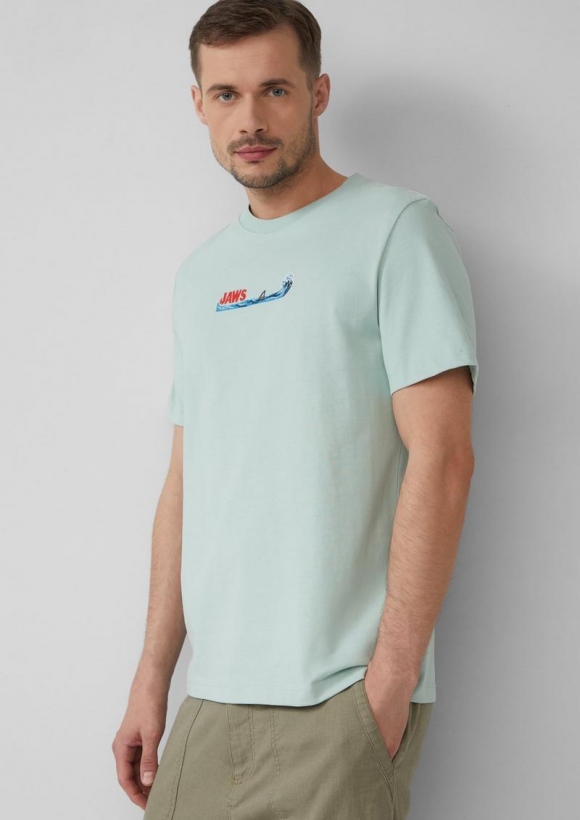 s.Oliver T-Shirt aus Heavy Jersey mit Jaws© UCS LLC Artwork - ozeangrün