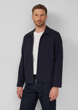 s.Oliver Leichtes Overshirt aus Stretchgewebe - navy