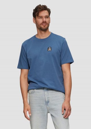 s.Oliver T-Shirt mit gesticktem Patch - hellblau