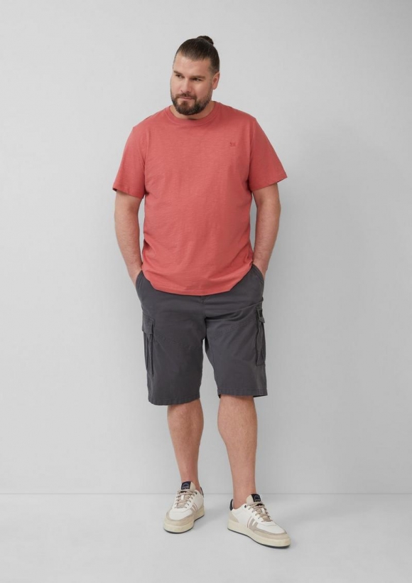 s.Oliver Cargo-Short mit Eingrifftaschen mit Straigt Leg - schiefergrau