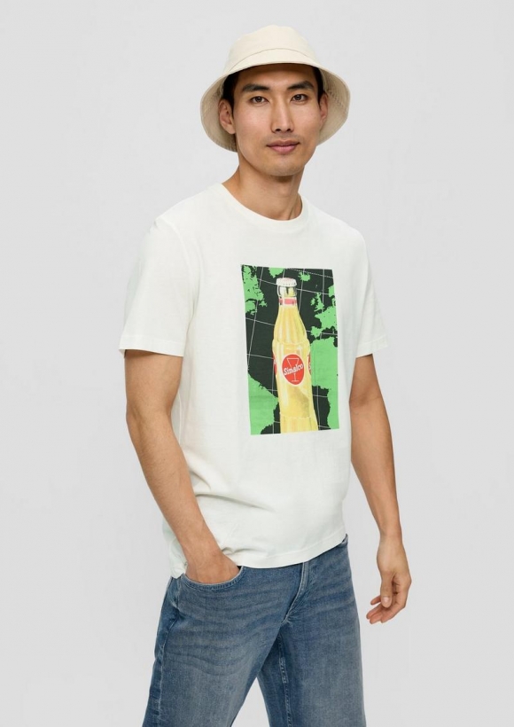 s.Oliver T-Shirt mit Sinalco®-Print - weiß