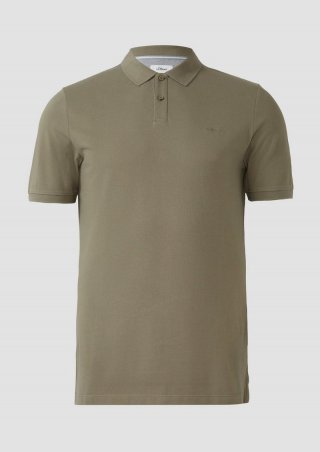 s.Oliver Poloshirt aus Baumwollpiqué - olivgrün