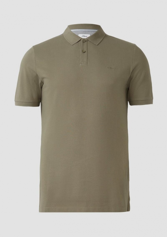 s.Oliver Poloshirt aus Baumwollpiqué - olivgrün