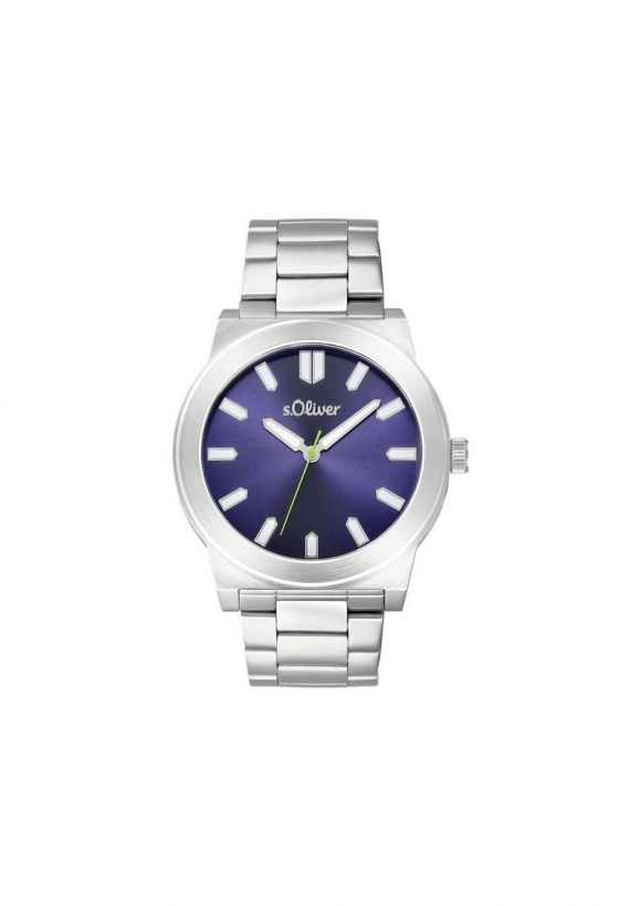 s.Oliver Silberne Armbanduhr mit Metallband - silber