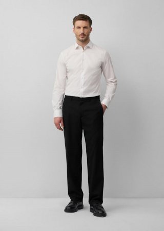 s.Oliver s.O NOW: Anzughose aus Stretch-Material mit Wide Leg - schwarz