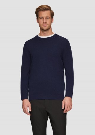 s.Oliver Strickpullover aus Kaschmir - navy